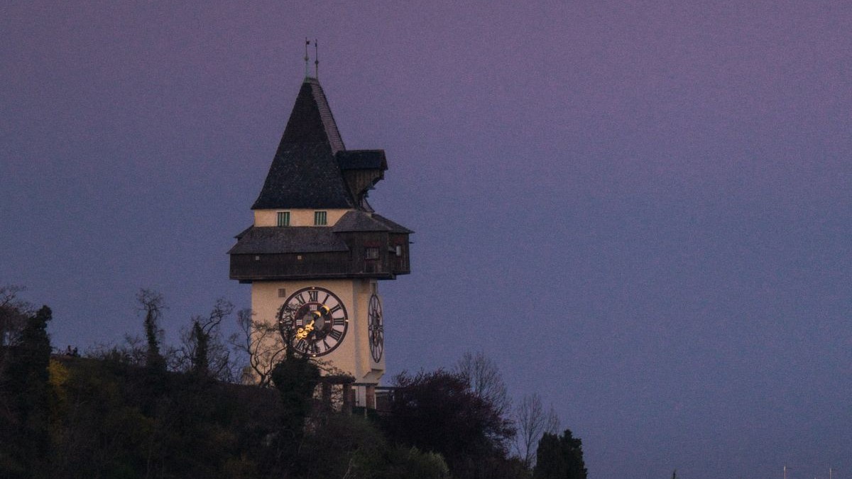Uhrturm auf dem Schlossberg in Graz, Österreich